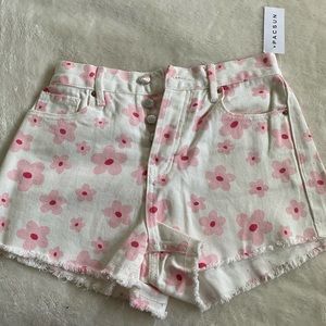 PacSun Floral Denim shorts - size 25 - new with tags